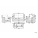 Beliani Conjunto lounge Ratan sintético MARINO Branco