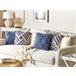Beliani Almofada decorativa AVIUM 45x45 Azul