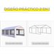 Pérgola de Jardim Aço, PE Outsunny 600x400 Branco