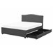 Beliani Cama com estrado Poliéster MONTPELLIER 167x213 Cinza Escuro