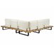 Beliani Conjunto lounge MYKONOS Branco/ Bege