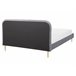 Beliani Cama com estrado Veludo FLAYAT 173x215 Amarelo