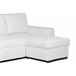 Chaise longue de pele sintética com cama HARRY Branco