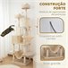 Arranhador para Gatos Aglomerado e Sisal PawHut Bege
