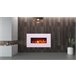 Lareira eléctrica MONTE de parede em aço e vidro 1500W LED de efeito de chama, branco Branco