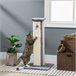 Arranhador para Gatos Aglomerado de Madeira, Pelúcia e Sisal Cinza