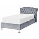 Beliani Cama com armazenamento Veludo METZ 126x217 Bege
