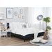 Beliani Cama com estrado Pinho OLIVET 148x208 Azul