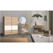 Roupeiro SKIVE portas deslizantes 170x209cm Carvalho