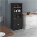 Armário de Cozinha MDF e Vidro Temperado HOMCOM Preto