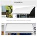 Toldo Fachada Tecido poliéster, alumínio e ferro Outsunny 350x250 Branco