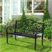 Banco de Jardim Aço e Ferro Fundido Outsunny Preto