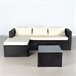 Conjunto de móveis de terraço e jardim vime c/sofá modular e mesa Aktive Antracite