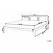 Beliani Cama Madera de pino VANNES 167x209 Branco