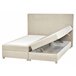 Beliani Cama continental com arrumação Poliéster MINISTER 168x209 Bege