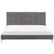 Beliani Cama com estrado Veludo AMBERT 188x212 Cinza
