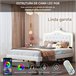 Cama, LED, cama adolescente, cama de casal, gavetas Branco