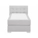 Beliani Cama continental Poliéster ADMIRAL 99x212 Cinza Claro