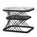 Mesa de centro, mesa de sala, mesa de sofá. 60x45 Branco/ Preto
