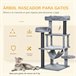 Árvore Arranhadora para Gatos Cinza