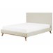 Beliani Cama com estrado Chenille TALENCE 198x218 Bege