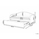 Beliani Cama nido Bouclé EYBURIE 99x217 Bege
