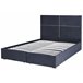 Beliani Cama com estrado Veludo VERNOYES 170x214 Preto