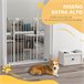 Barreira de Segurança Cães Aço e Plástico PawHut Branco