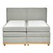 Beliani Cama continental Poliéster DYNASTY 180x217 Cinza Claro