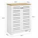 Armário de casa de banho de chão 2 prateleiras BZR41-W SoBuy Branco
