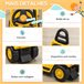 Carro Andador PP, ABS HOMCOM Amarelo