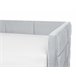 Beliani Cama com estrado Poliéster CHAVONNE 99x218 Cinza Claro