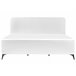 Beliani Cama com estrado Bouclé VALOGNES 192x220 Branco