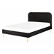 Beliani Cama com estrado Veludo FLAYAT 153x215 Preto