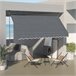 Toldo Manual Retrátil Alumínio, Metal e Poliéster Outsunny Cinza