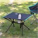 Aktive Mesa de acampamento dobrável com porta-copos Preto