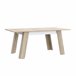Mesa extensível de jantar AKRON Branco/ Madeira