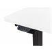 Beliani Escritorio ajustable DESTINES 160x109 Branco/ Preto