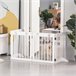 Barreira de Segurança para Cães Madeira de Pinho PawHut Branco