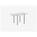 Mesa de cozinha extensível alto B-BOOK 80(160)x80cm Branco/cinza