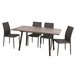 Conjunto de mesa e quatro cadeiras LOTTO wengué Wengue