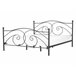 Beliani Cama com estrado Metal DINARD 147x208 Preto