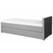 Beliani Cama com estrado Poliéster MARMANDE 96x214 Azul Marino