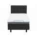 Beliani Cama ajustável Poliéster DUKE 82x216 Cinza Claro