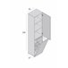 Armário multiuso com 2 portas com efeito madeira 45 Branco