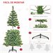 Árvore de Natal Artificial PET e Metal HOMCOM, casa - natal Verde