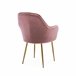Conjunto de 2 poltronas de veludo com pernas de metal Rosa
