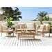 Beliani Conjunto lounge Madeira de bambu MAGGIORE Castanho