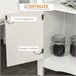 Aparador de Cozinha MDF HOMCOM, casa - móveis de armazenamento Branco