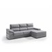 Chaise longue dereita com arrumação RUBIK Cinza